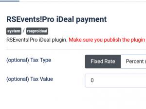 RSEvents!Pro iDeal paymen plugin configuration