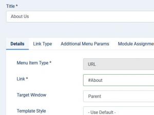 Create a new System Links > URL menu item