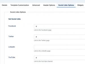 Social Links Options