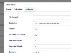 The Upload field
