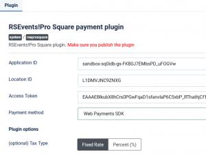 Square Payment Configuration