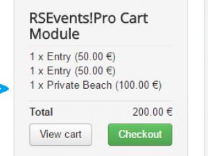 RSEvents!Pro Cart module