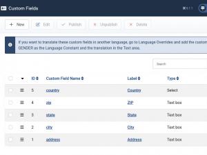 Global Custom Fields