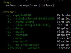 Form Backups CLI command