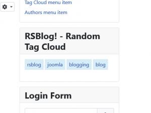 Random tag cloud module frontend