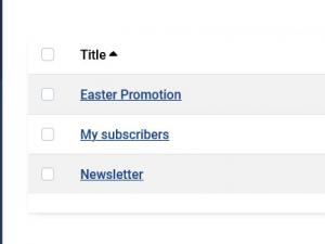 The Subscribers Lists tab