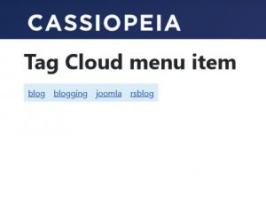 Tag cloud menu item
