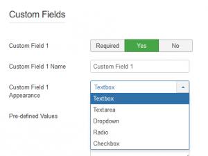 Fields Configuration - Custom
