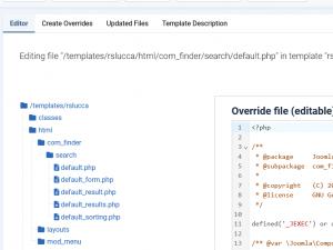 Create a template override