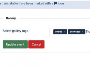 Adding RSMediaGallery! tags for an event.
