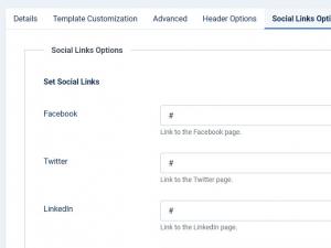 Social Links Options