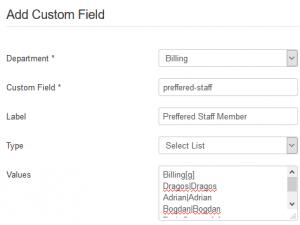 Edit or Create Custom Field