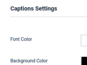 Captions and Inline settings