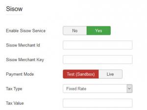 iDeal Sisow configuration settings.