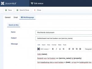 Multilanguage Status Emails