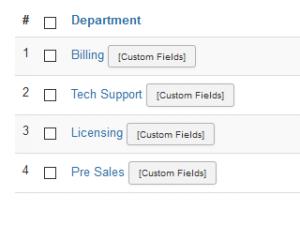 Department listing