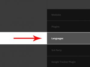 Click on Languages tab