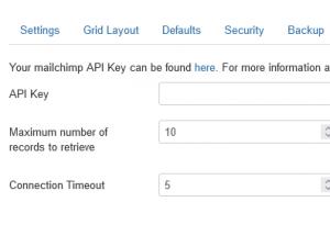 RSForm!Pro > mailchimp configuration settings