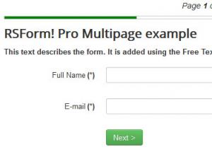 Multipage form