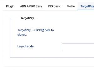 iDeal Plugin TargetPay Tab