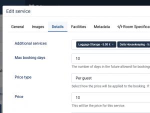 Configure the service details
