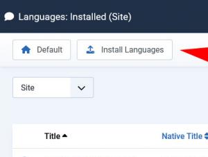 Click on Install Languages