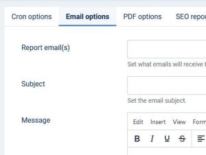 Email options