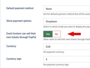 Payments tab