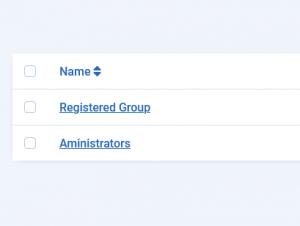 List of configured groups