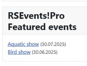 Featured events module