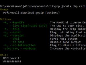 GeoLite2 Country database download CLI command
