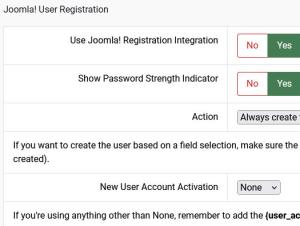 Joomla! User Registration