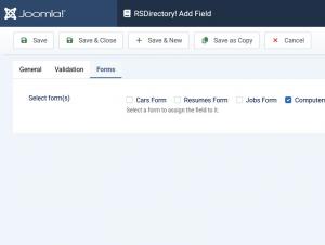 Forms tab