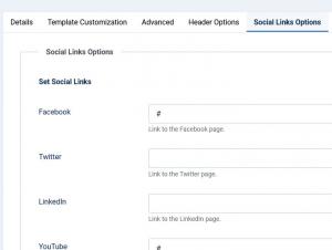 Social Links Options