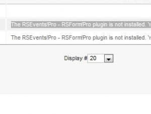 Step 4 - RSEvents!Pro plugin not installed