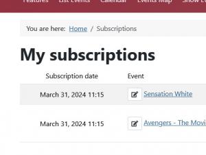 Subscription view