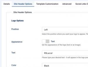 Site Header Options