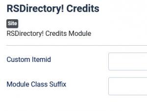 Credits module configuration