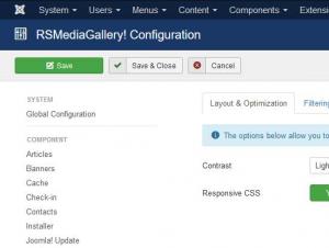 Layout and Optimization configuration tab