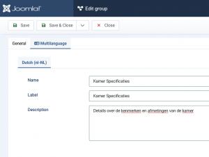 Multilanguage Field Groups