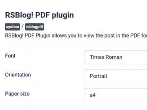 PDF plugin configuration