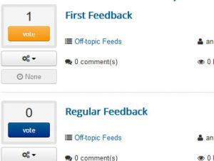 View feedbacks from the frontend area.