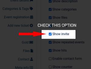 Event Frontend Option