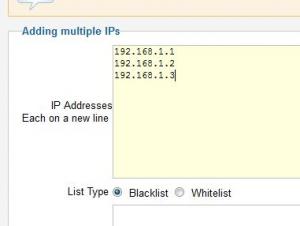RSFirewall! multiple IP blacklisting/whitelisting
