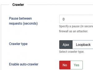 Crawler configuration