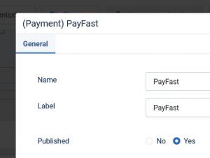 PayFast form field