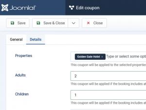 Configure copuon details
