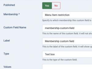 You can define custom fields per membership.
