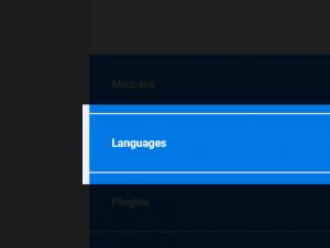 Click on the Languages tab