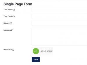 Single Page form